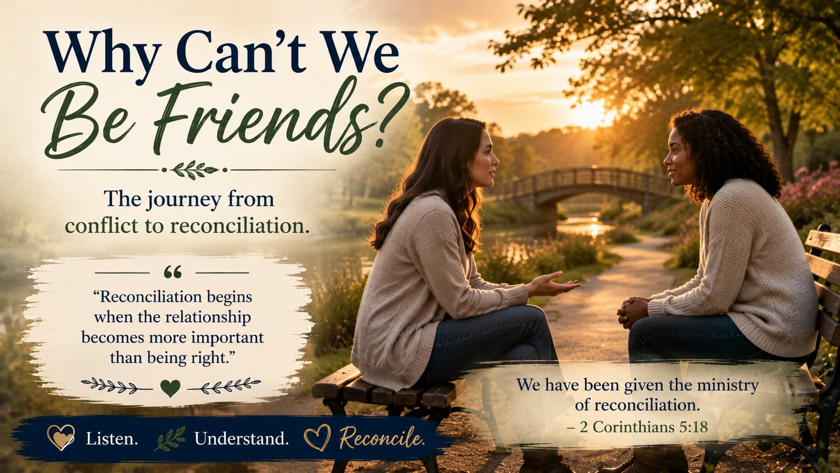 Why Can't We Be Friends? A Path to Reconciliation